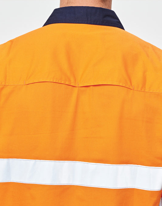 SW82 UNISEX HI VIS COOL-BREEZE SAFETY LS SHIRT (GENERIC TAPE)