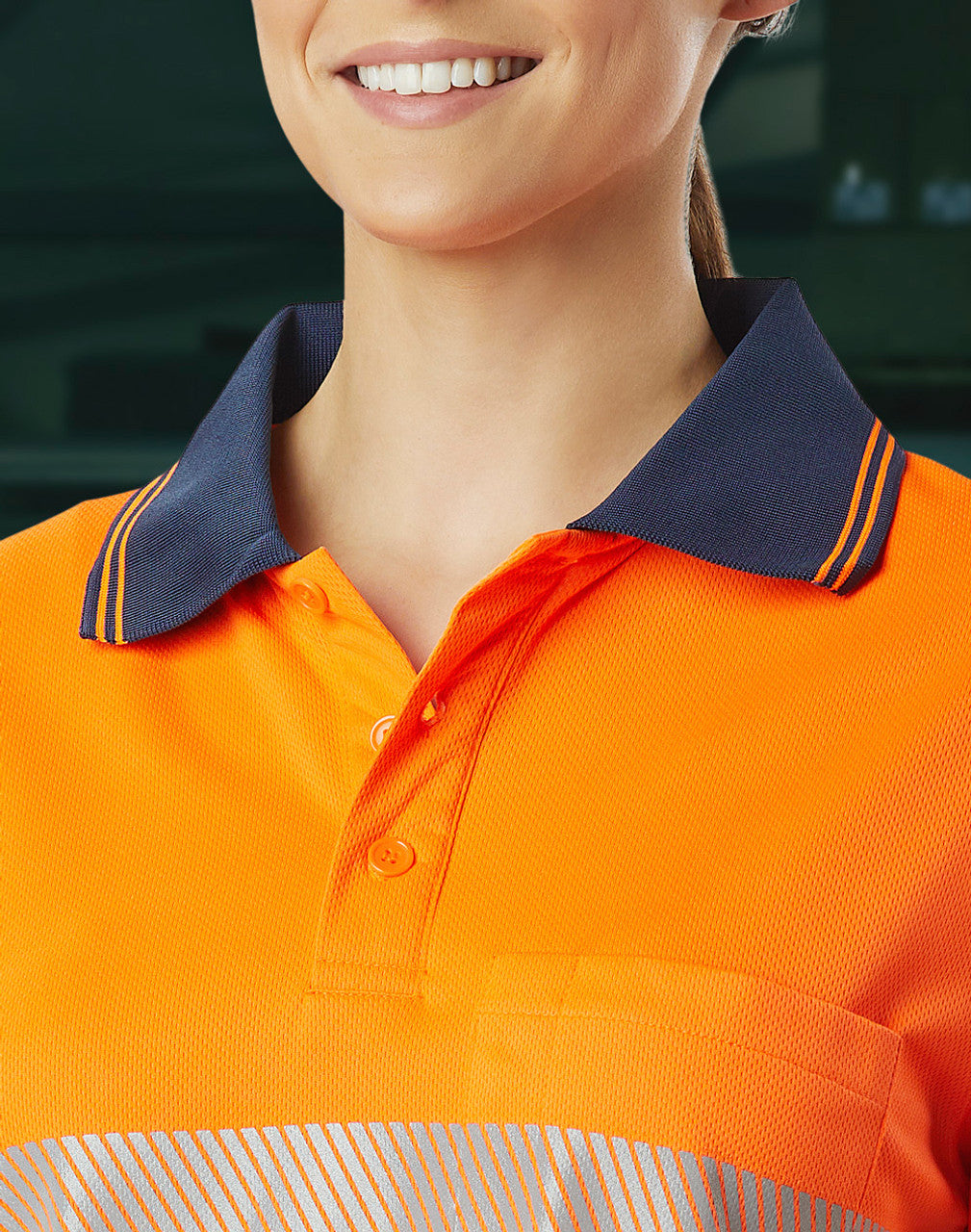 SW86 UNISEX COOLDRY® SEGMENTED LS POLO
