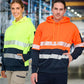 SW88 HI-VIS TWO TONE SAFETY HOODIES WITH SEGMENTED TAPES