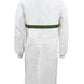 WJ3197 Food Industry Long Length Dustcoat With Mandarin Collar, Contrast Trims On Collar And Chest, Long Sleeve With Cuff