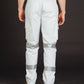 WP18HV Mens White Safety pants with Biomotion Tape Configuration